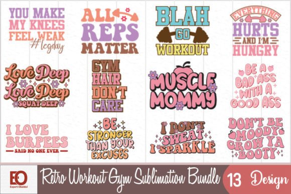 Workout T Shirt Gym SVG Design Bundle